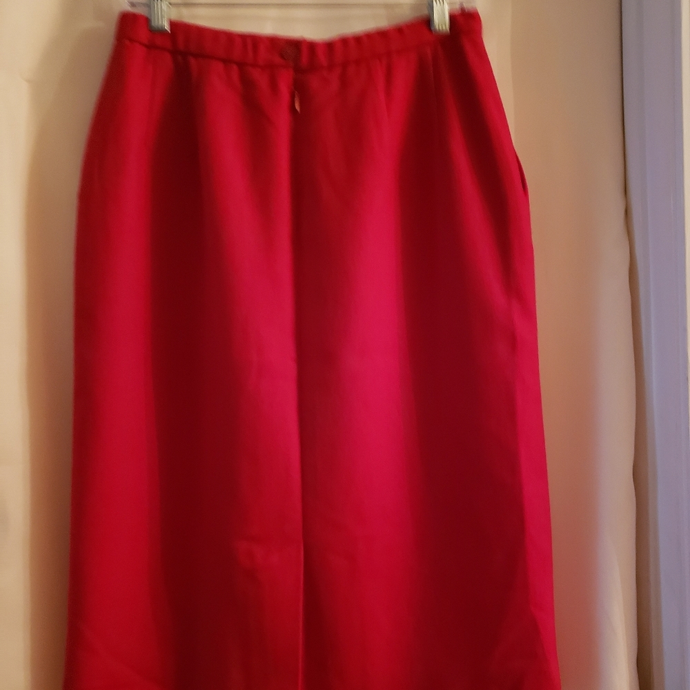 Original Pendleton Classic Red Virgin Wool Skirt - image 4